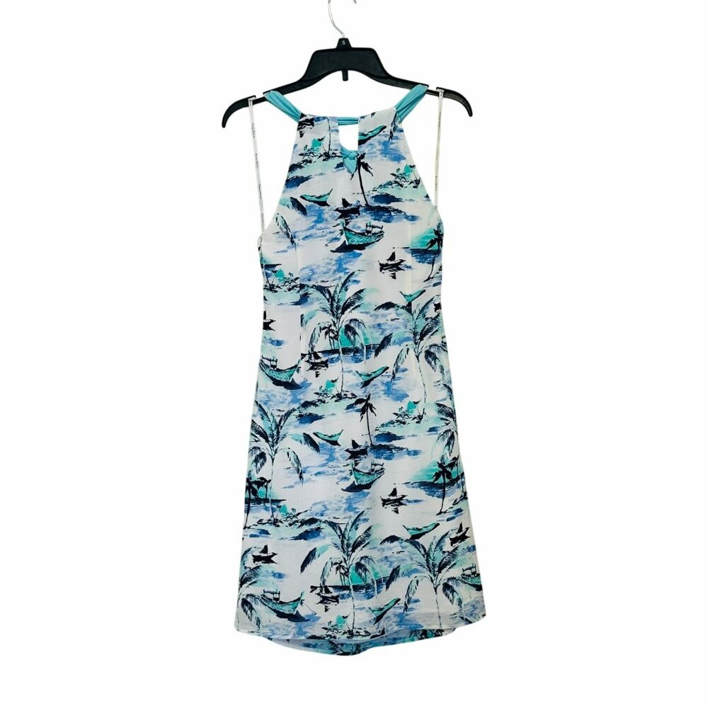 ✨Tommy Bahama Size S Women's Sleeveless Halter Dress With Tropical Print✨